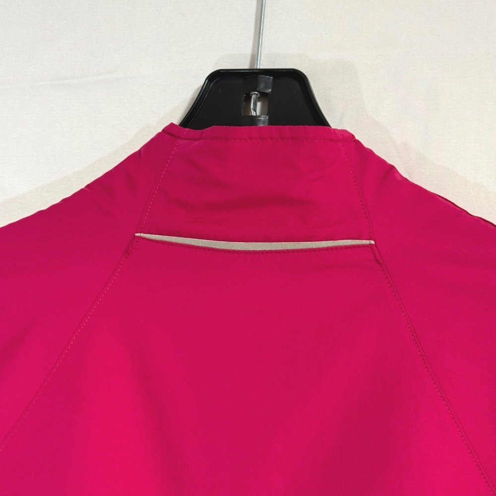 Y2K Adidas Womens Fuchsia Pink Full Zip‎ Windbreaker Track Jacket Size Medium - Picture 6 of 12